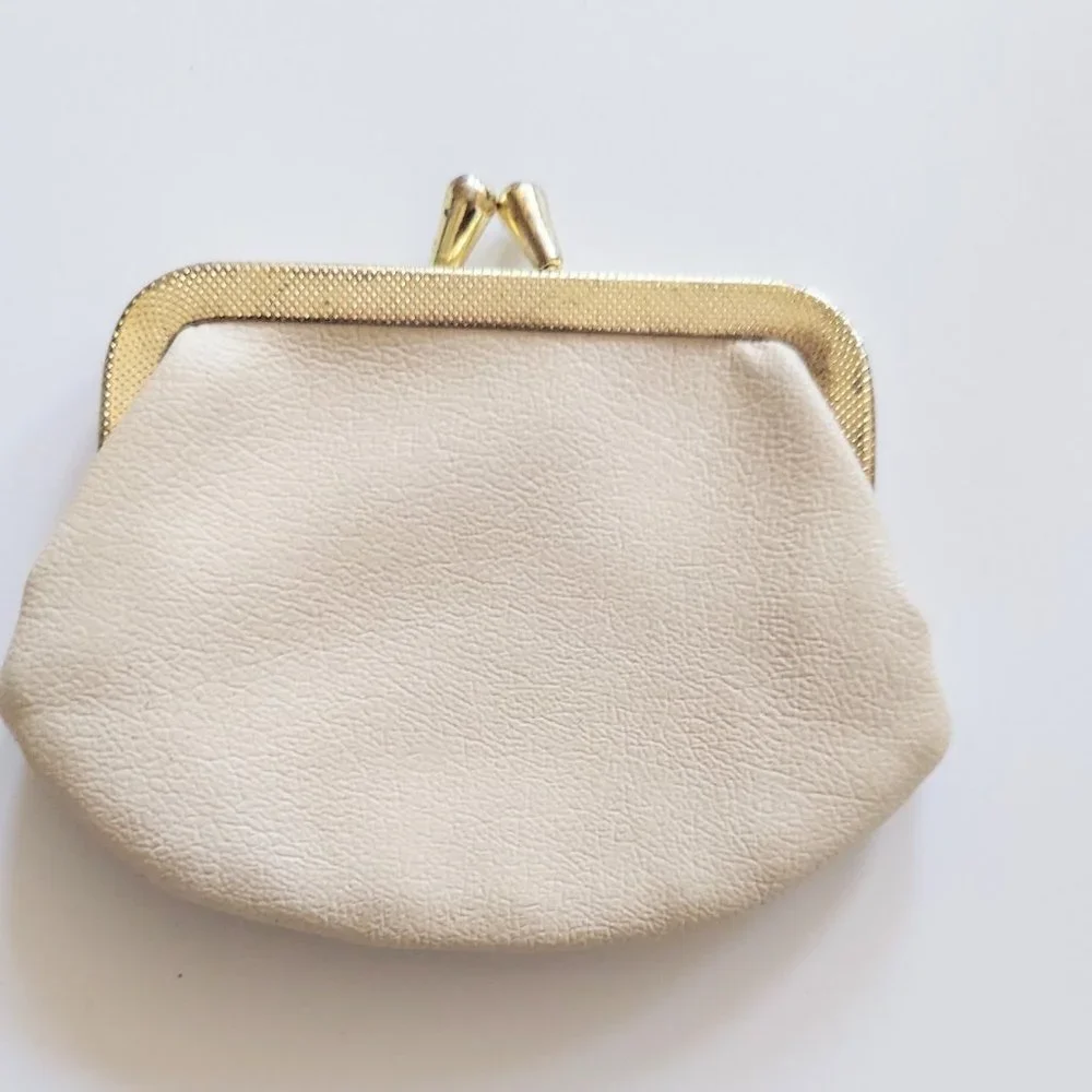 Finesse La Model Brown Snakeskin Clutch Handbag Chain Coin Purse VTG